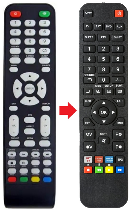 AKTV290LED AKAI afstandsbediening - productfoto