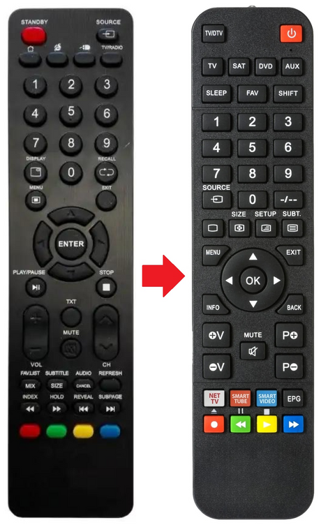 AKTV3224T AKAI afstandsbediening - productfoto