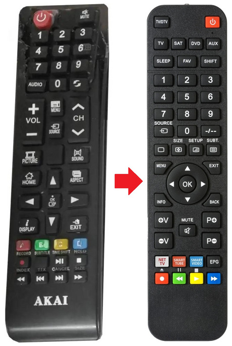 AKTV4330T AKAI afstandsbediening - productfoto