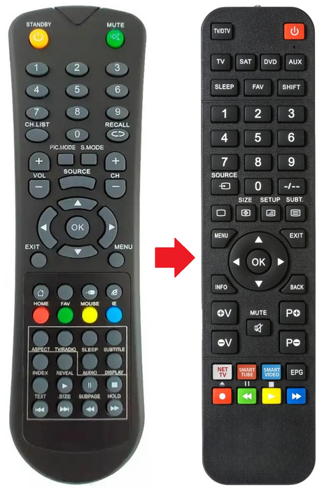 AKTV5538N AKAI afstandsbediening - productfoto