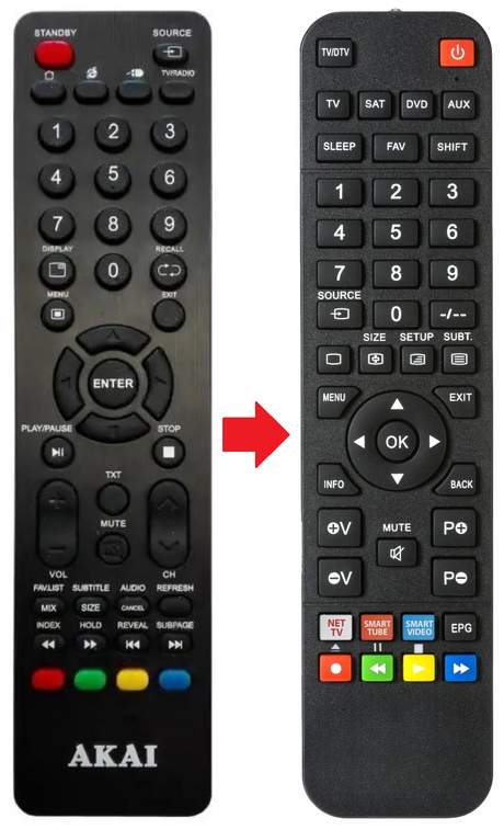 AKTV655 AKAI afstandsbediening - productfoto