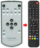 ALBERGO TIVOLI AUDIO afstandsbediening - productfoto