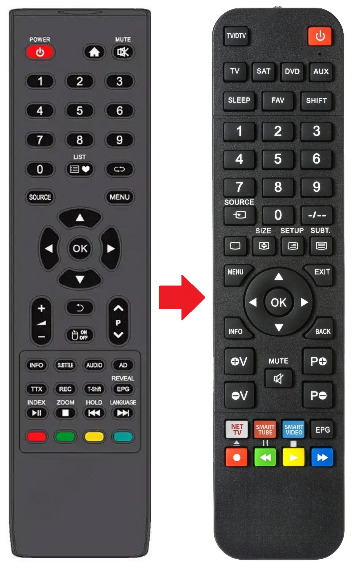 ATV43UHD ASPES afstandsbediening - productfoto