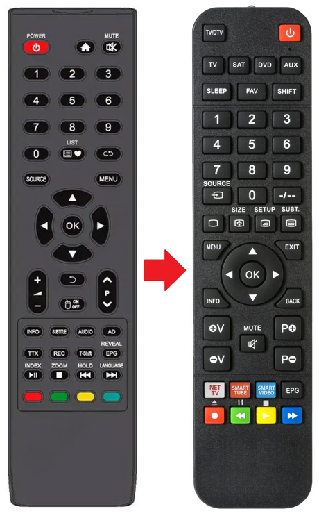 ATV43UHD ASPES afstandsbediening - productfoto