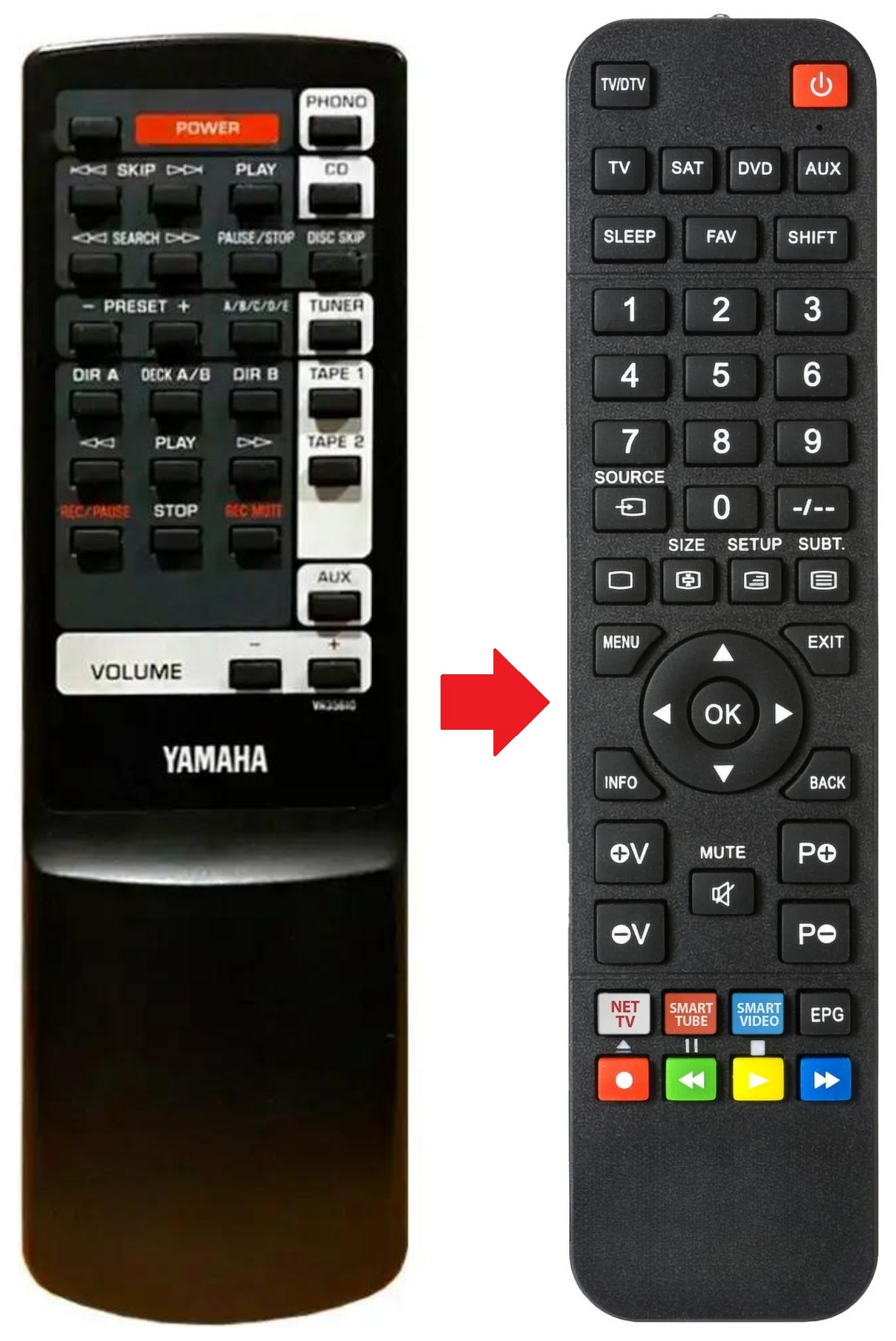 AX-380 YAMAHA afstandsbediening - productfoto