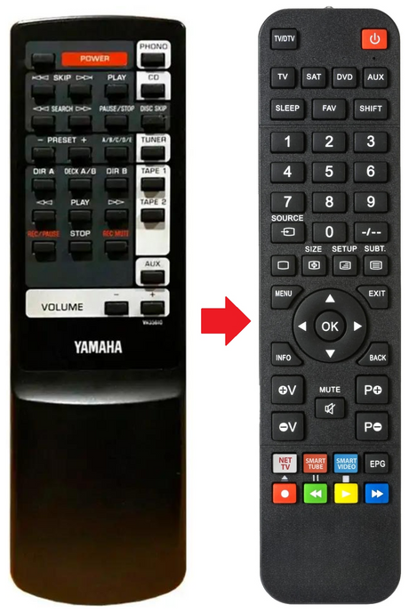 AX-380 YAMAHA afstandsbediening - productfoto