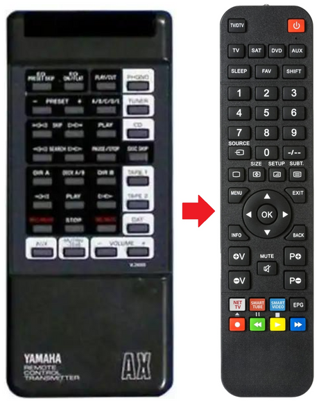 AX-750 YAMAHA afstandsbediening - productfoto