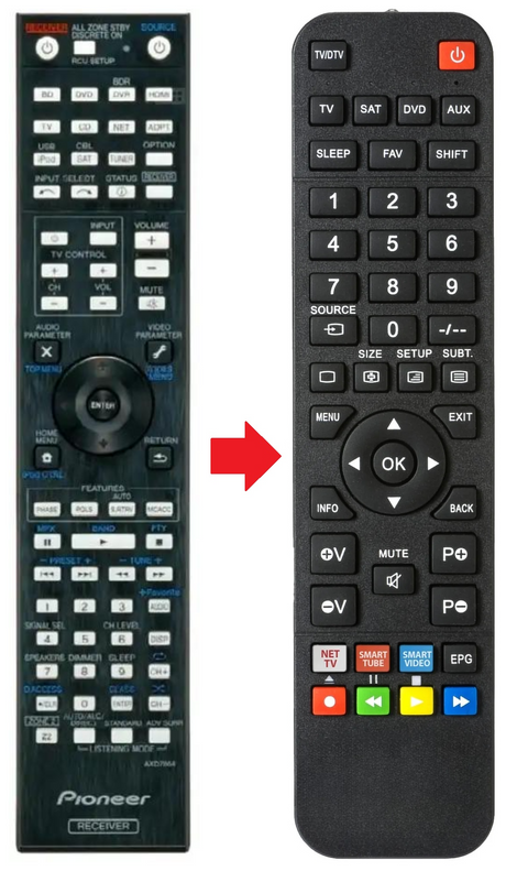 AXD7664 PIONEER afstandsbediening - productfoto