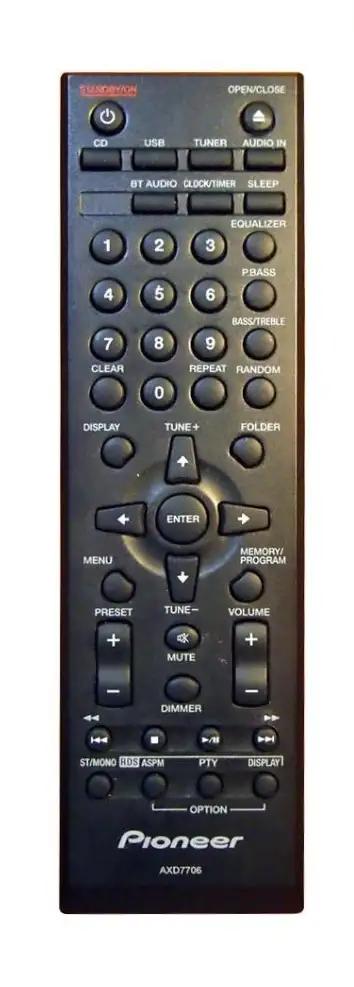 AXD7706 PIONEER afstandsbediening