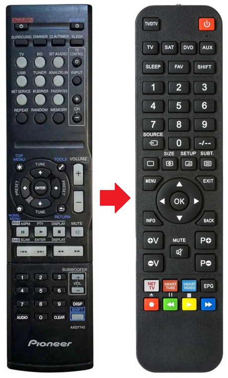AXD7742 PIONEER afstandsbediening - productfoto