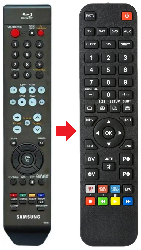 BDP1500 SAMSUNG afstandsbediening - productfoto