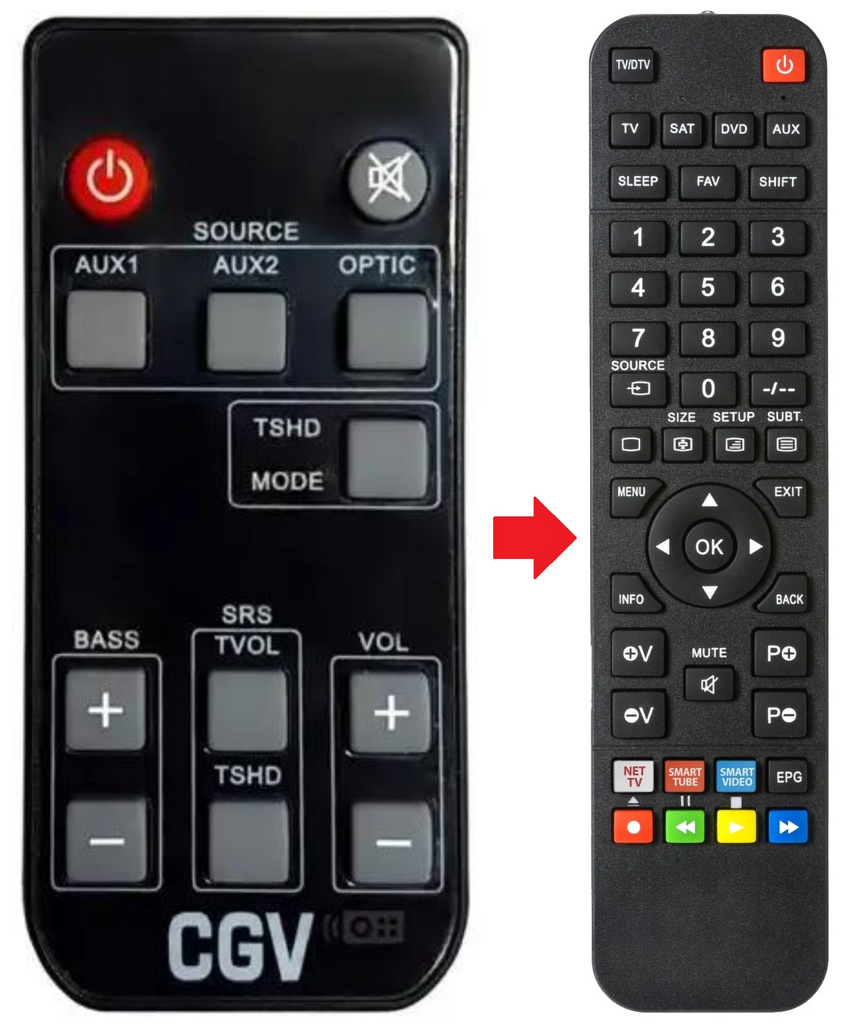BDS6 CGV afstandsbediening - productfoto