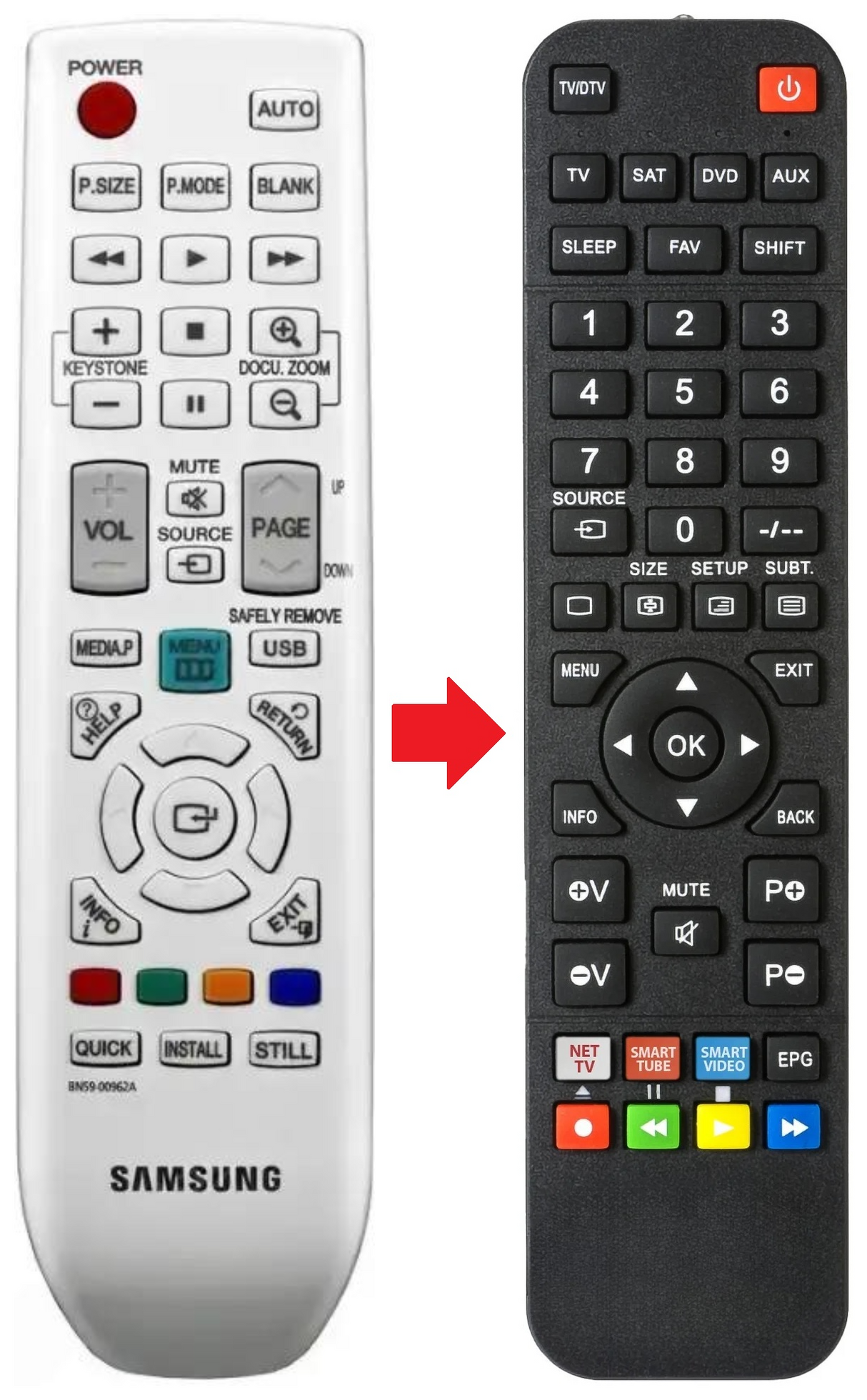 BN59-00962A SAMSUNG afstandsbediening - productfoto