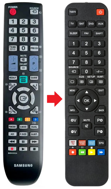 BN59-01012A SAMSUNG afstandsbediening - productfoto