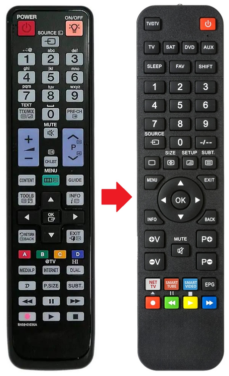 BN59-01036A SAMSUNG afstandsbediening - productfoto