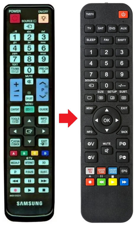 BN59-01037A SAMSUNG afstandsbediening - productfoto
