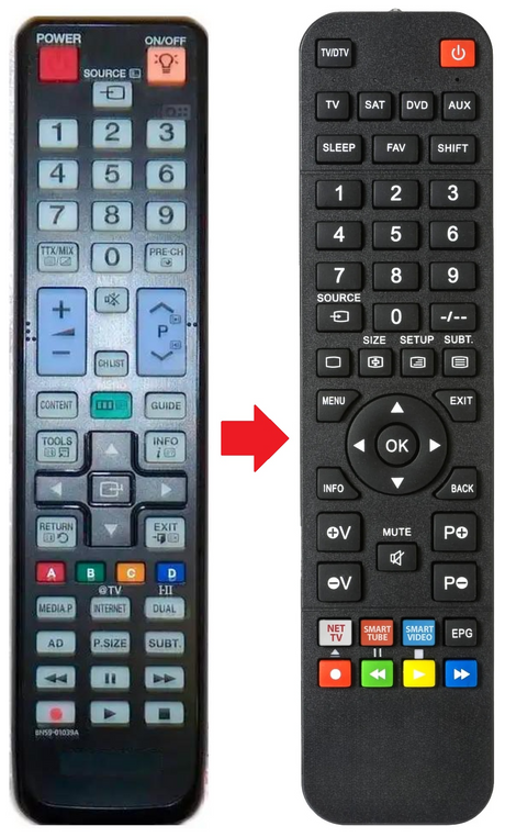BN59-01039A SAMSUNG afstandsbediening - productfoto