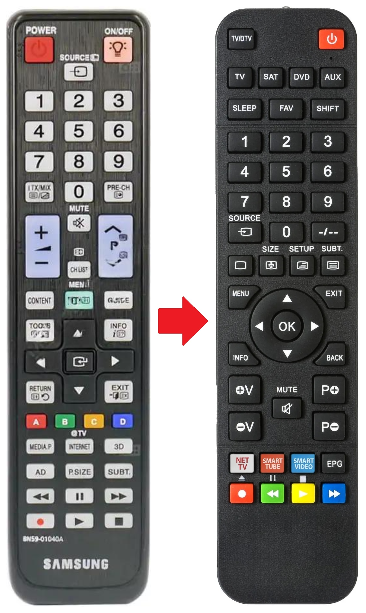 BN59-01040A SAMSUNG afstandsbediening - productfoto