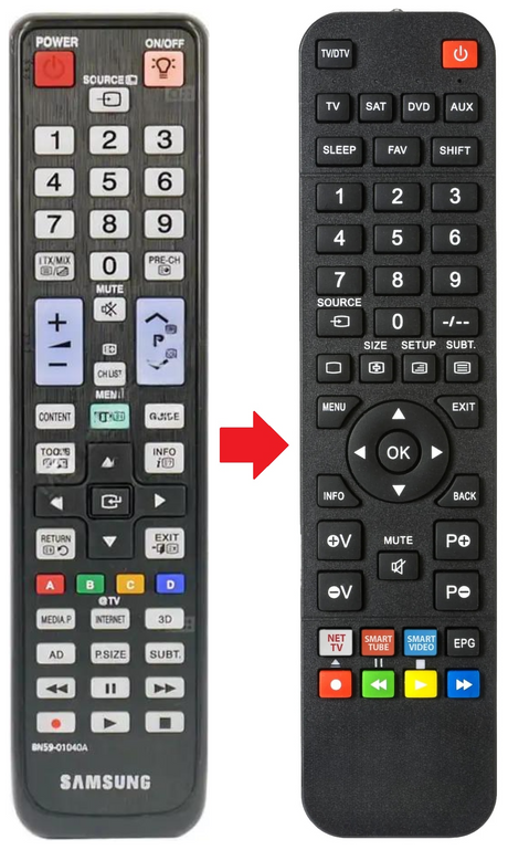 BN59-01040A SAMSUNG afstandsbediening - productfoto
