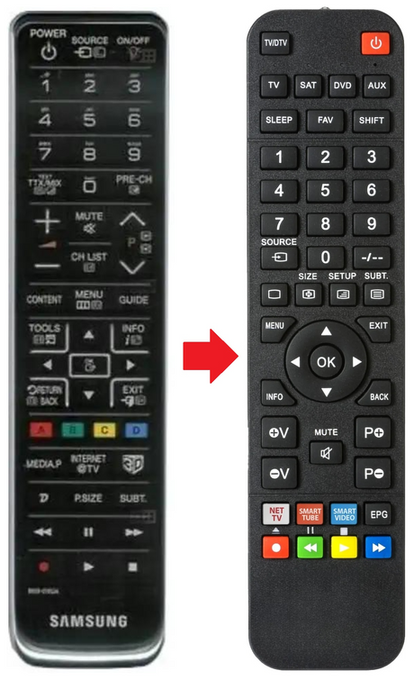 BN59-01054A SAMSUNG afstandsbediening - productfoto