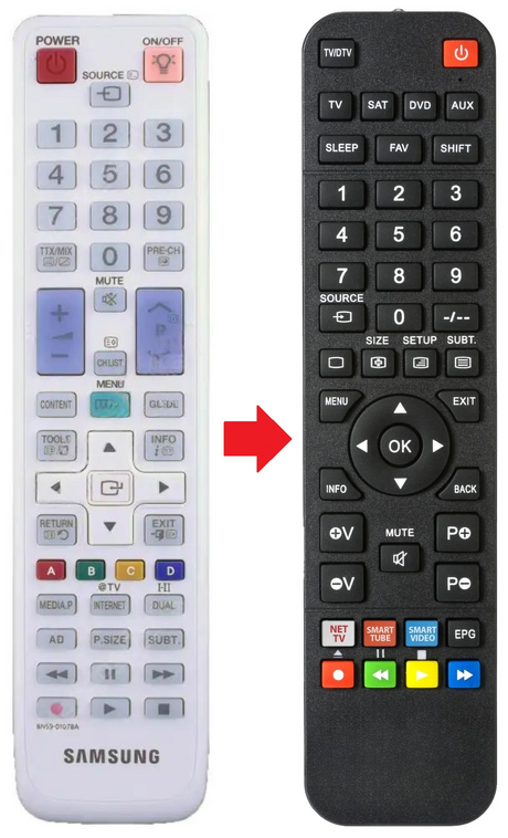 BN59-01078A SAMSUNG afstandsbediening - productfoto