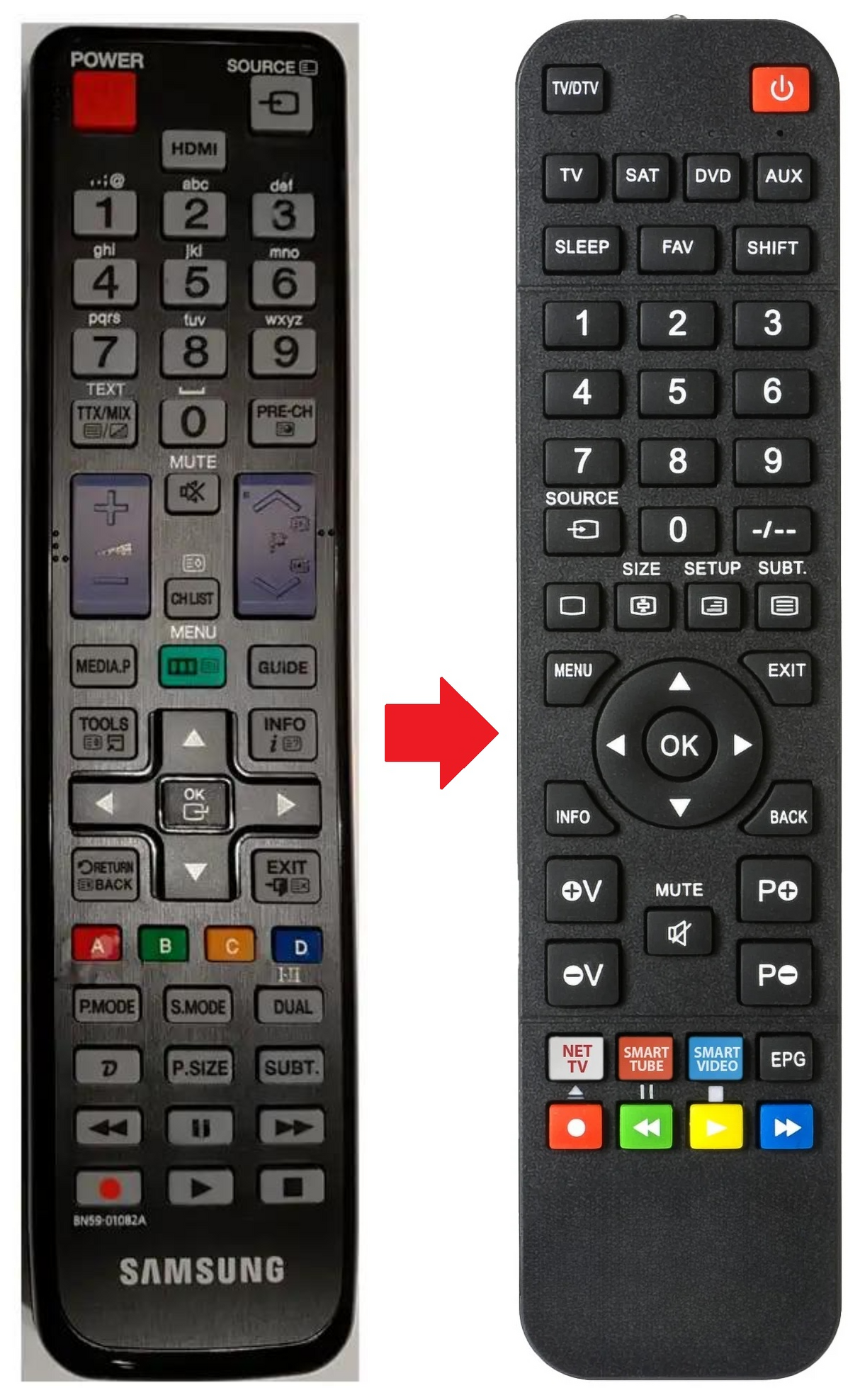 BN59-01082A SAMSUNG afstandsbediening - productfoto
