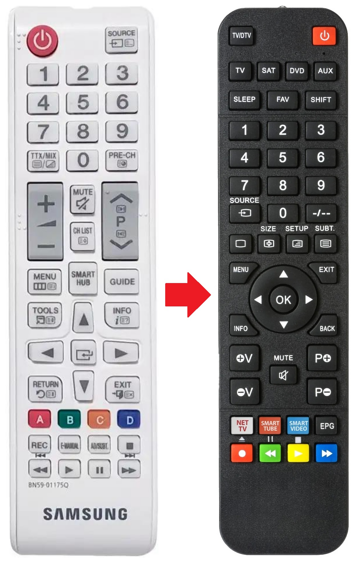 BN59-01175Q SAMSUNG afstandsbediening - productfoto
