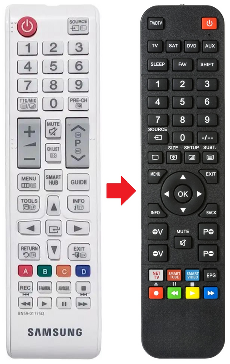 BN59-01175Q SAMSUNG afstandsbediening - productfoto