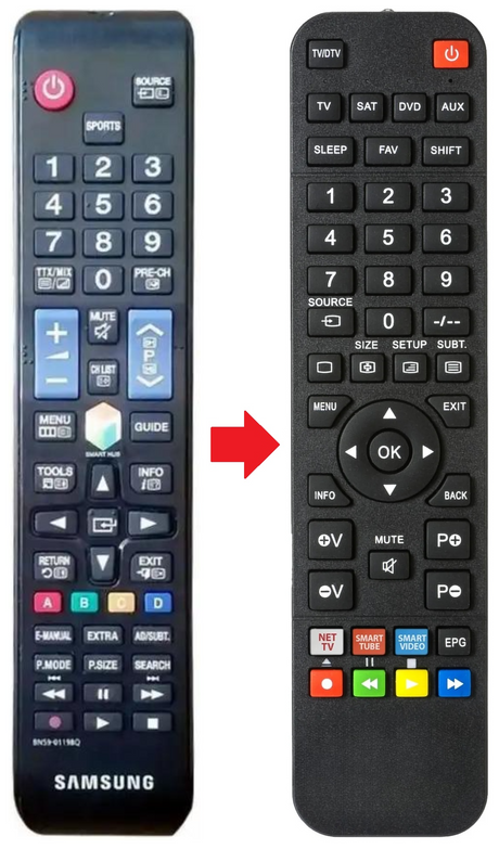 BN59-01198A SAMSUNG afstandsbediening - productfoto