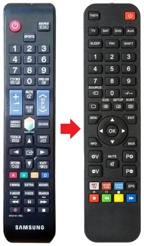 BN59-01198A SAMSUNG afstandsbediening - productfoto