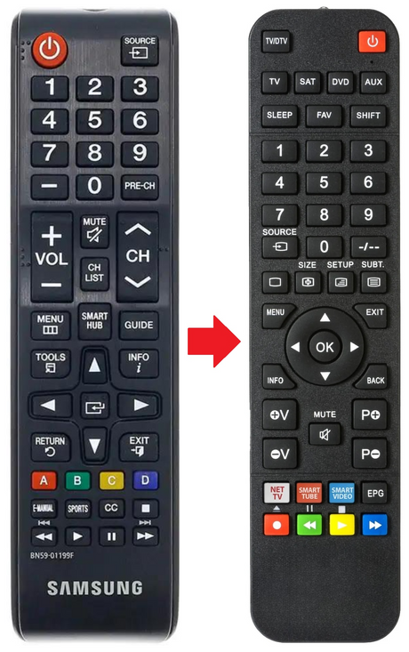 BN59-01199F SAMSUNG afstandsbediening - productfoto