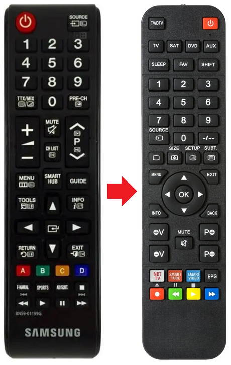 BN59-01199G SAMSUNG afstandsbediening - productfoto