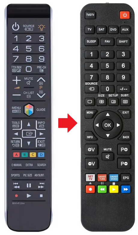 BN59-01236A SAMSUNG afstandsbediening - productfoto