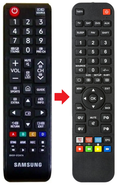 BN59-01247A SAMSUNG afstandsbediening - productfoto