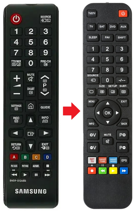 BN59-01268D SAMSUNG afstandsbediening - productfoto
