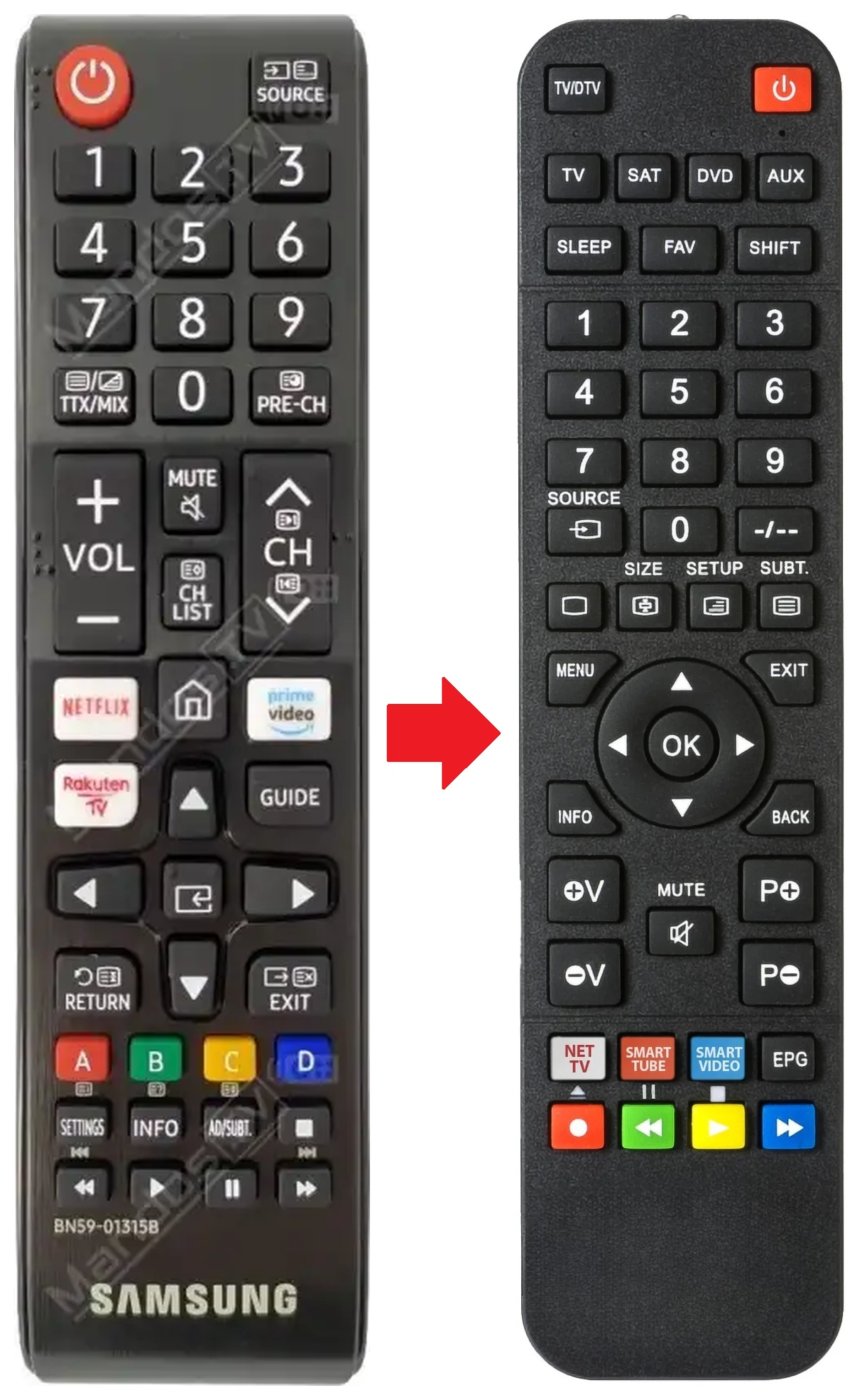 BN59-01315B SAMSUNG afstandsbediening - productfoto