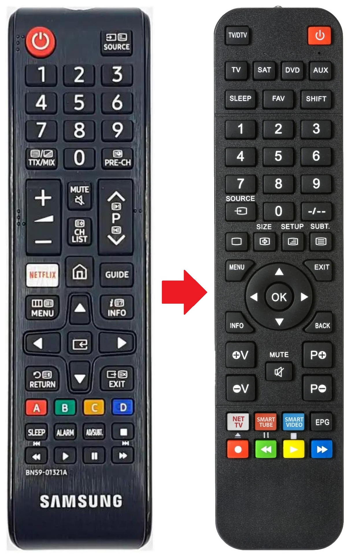 BN59-01321A SAMSUNG afstandsbediening - productfoto