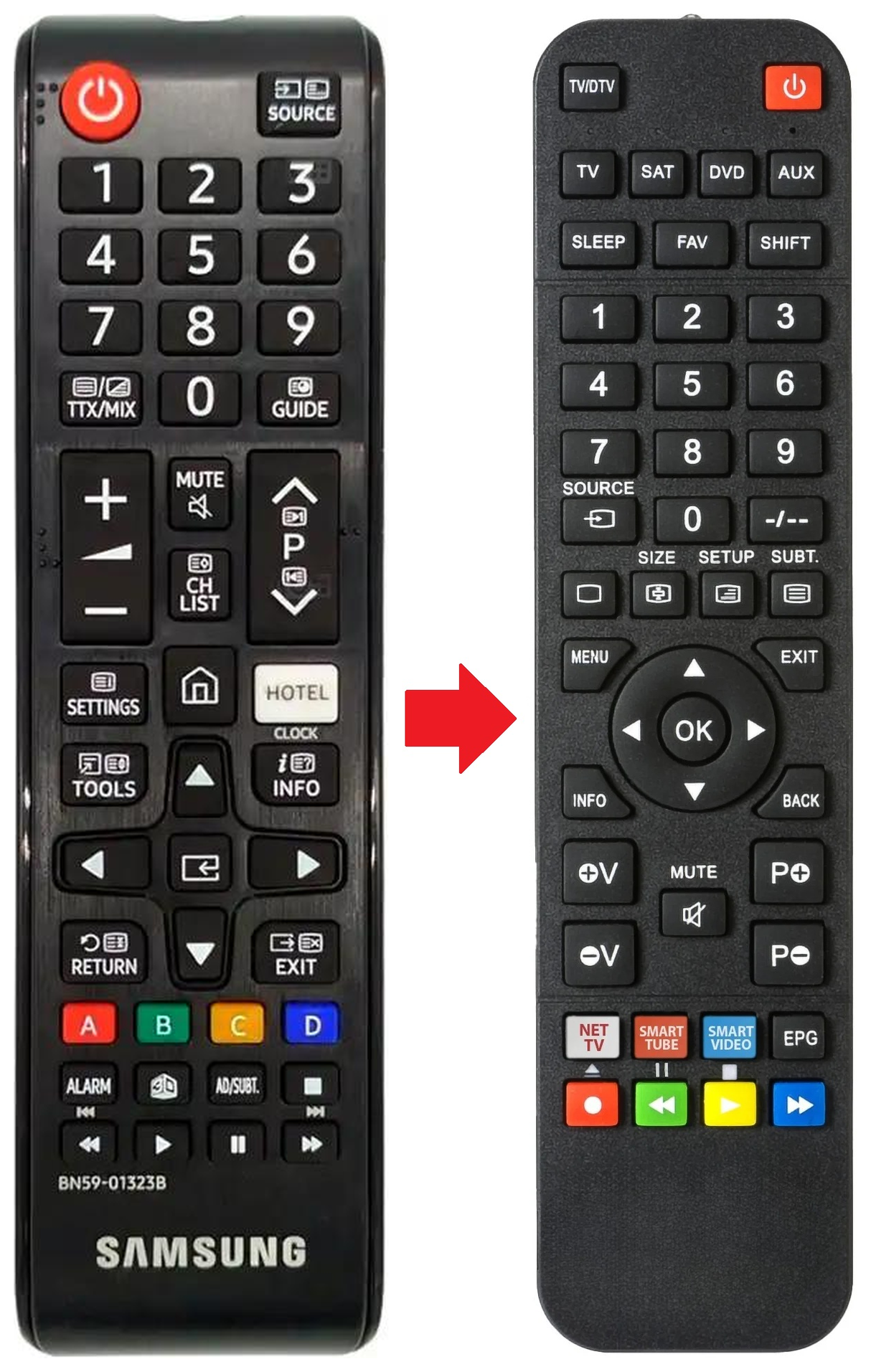 BN59-01323B SAMSUNG afstandsbediening - productfoto