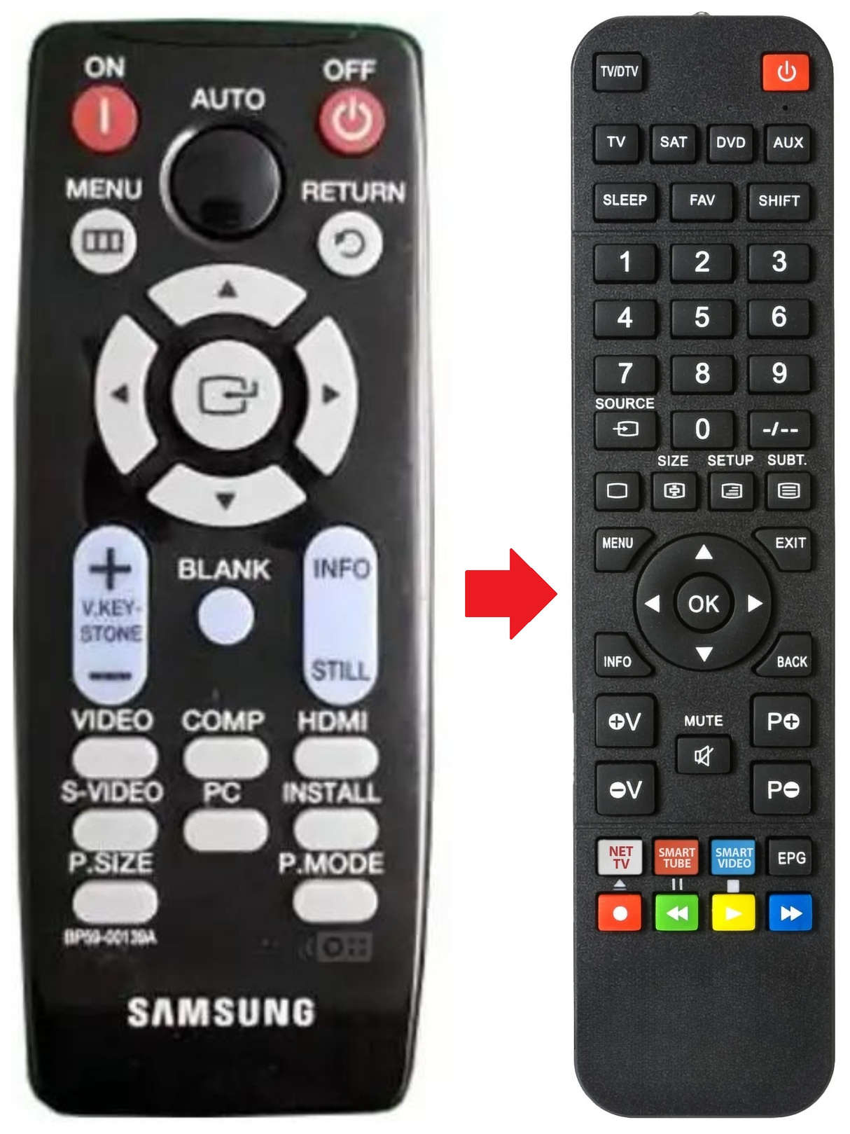 BP59-00139A SAMSUNG afstandsbediening - productfoto