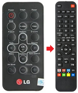 BS275 LG afstandsbediening - productfoto