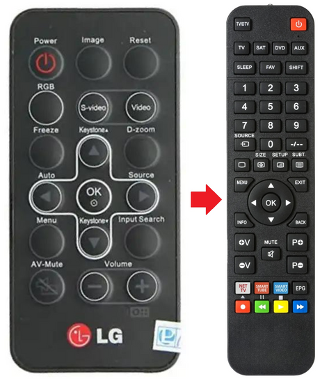 BS275 LG afstandsbediening - productfoto