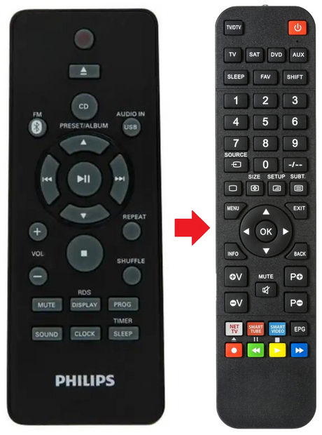 BTM PHILIPS afstandsbediening - productfoto