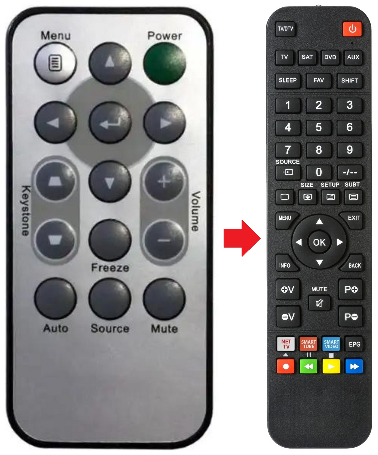 BX324-SD LG afstandsbediening - productfoto