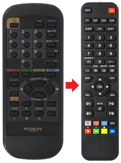 C1420VT HITACHI afstandsbediening - productfoto