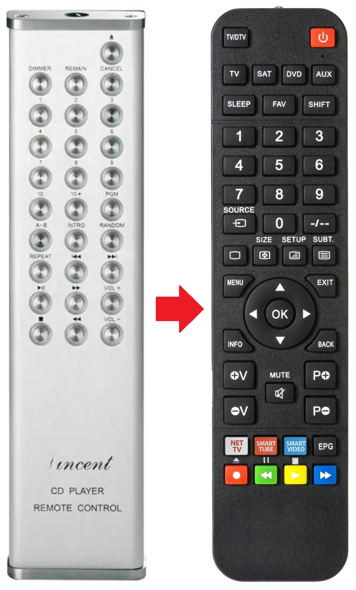CD-S6 VINCENT afstandsbediening - productfoto