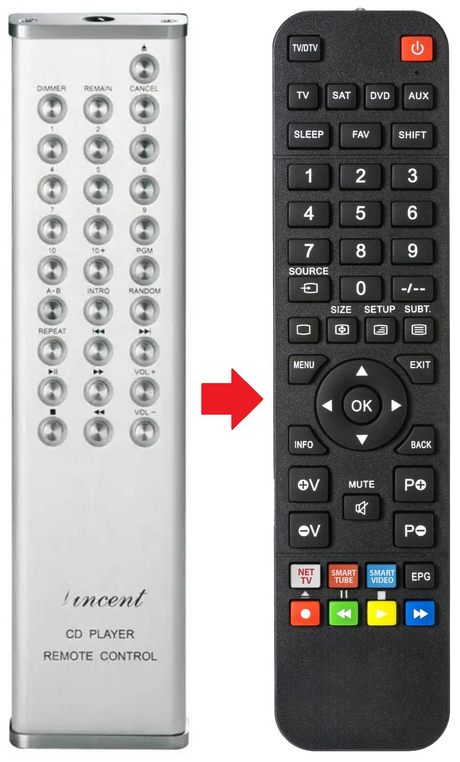 CD-S6 VINCENT afstandsbediening - productfoto