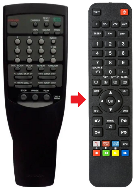 CDC-675 YAMAHA afstandsbediening - productfoto