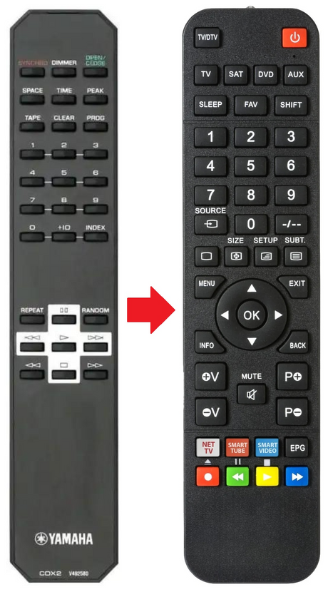 CDX-396 YAMAHA afstandsbediening - productfoto