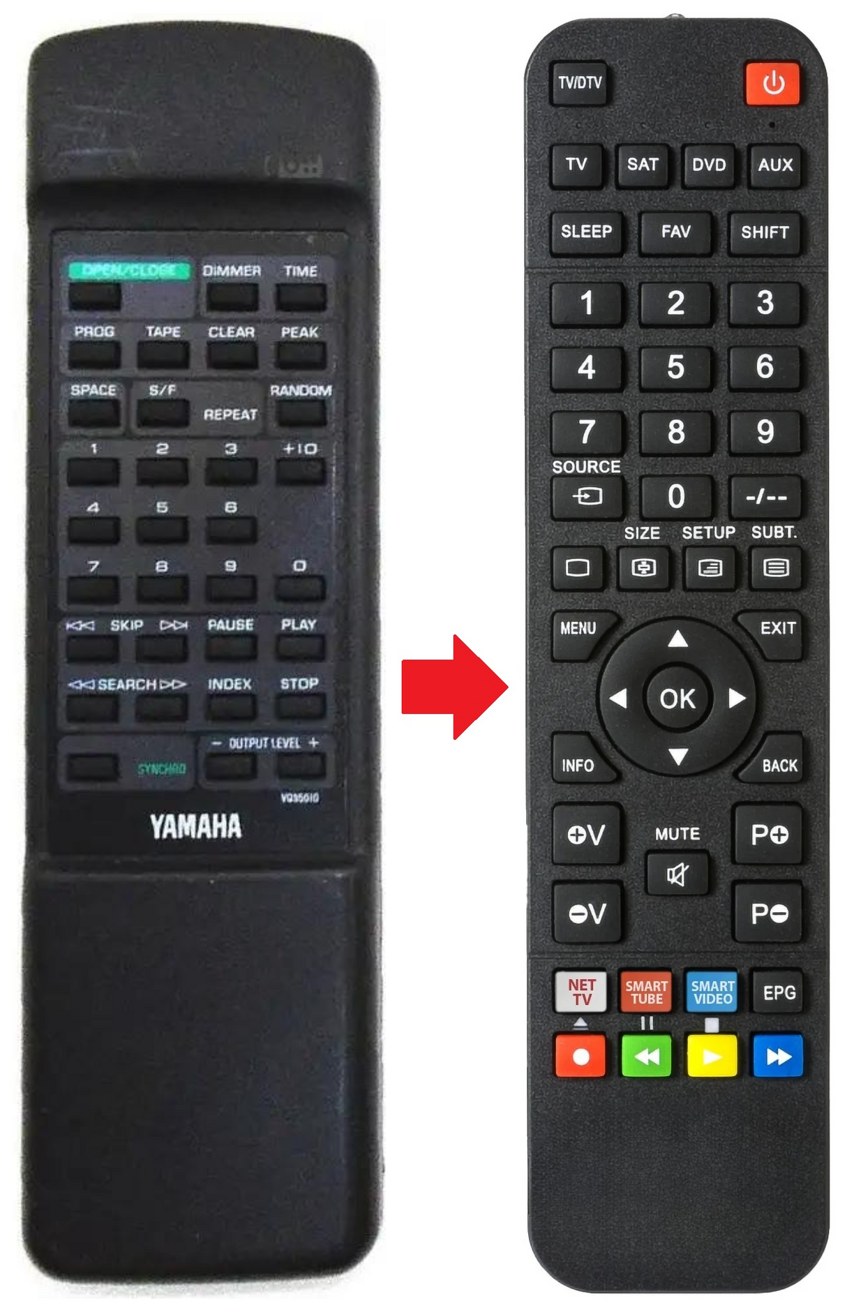 CDX-880 YAMAHA afstandsbediening - productfoto