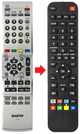 CE32LD6BK-C SANYO afstandsbediening - productfoto